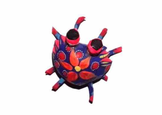 Painted folk art creature 3D mesh result