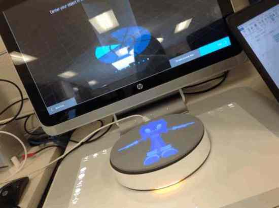 HP Sprout 3D Capture Stage in use