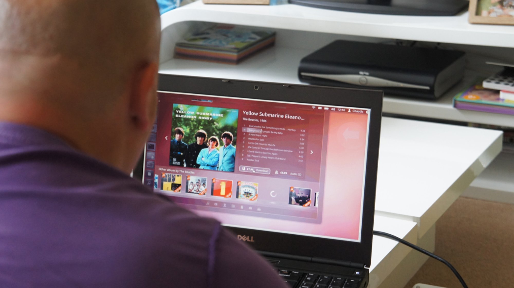 User purchasing music through Ubuntu Pay on Ubuntu desktop