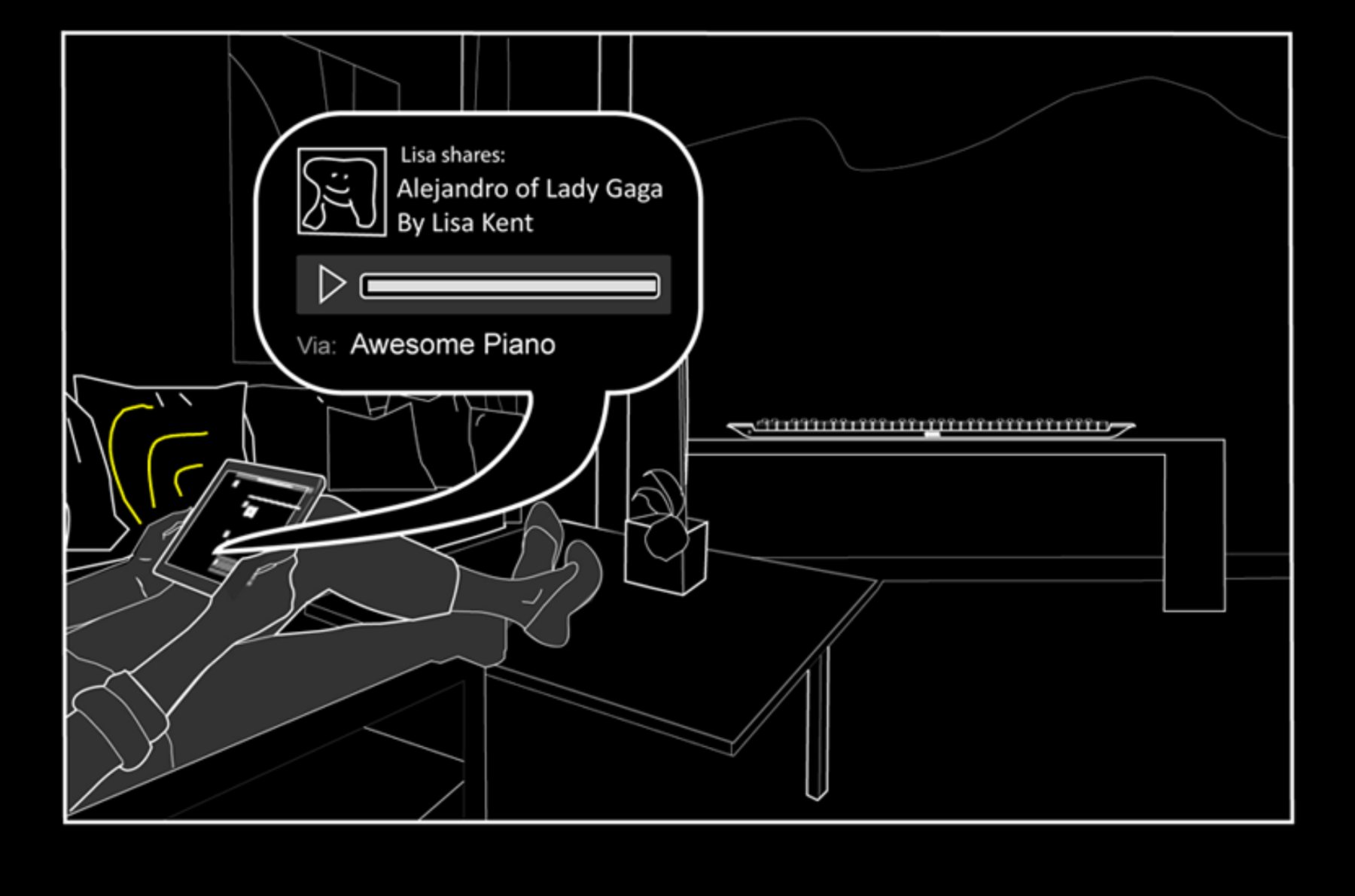 Storyboard: Phill learns with Xbox controller on TV